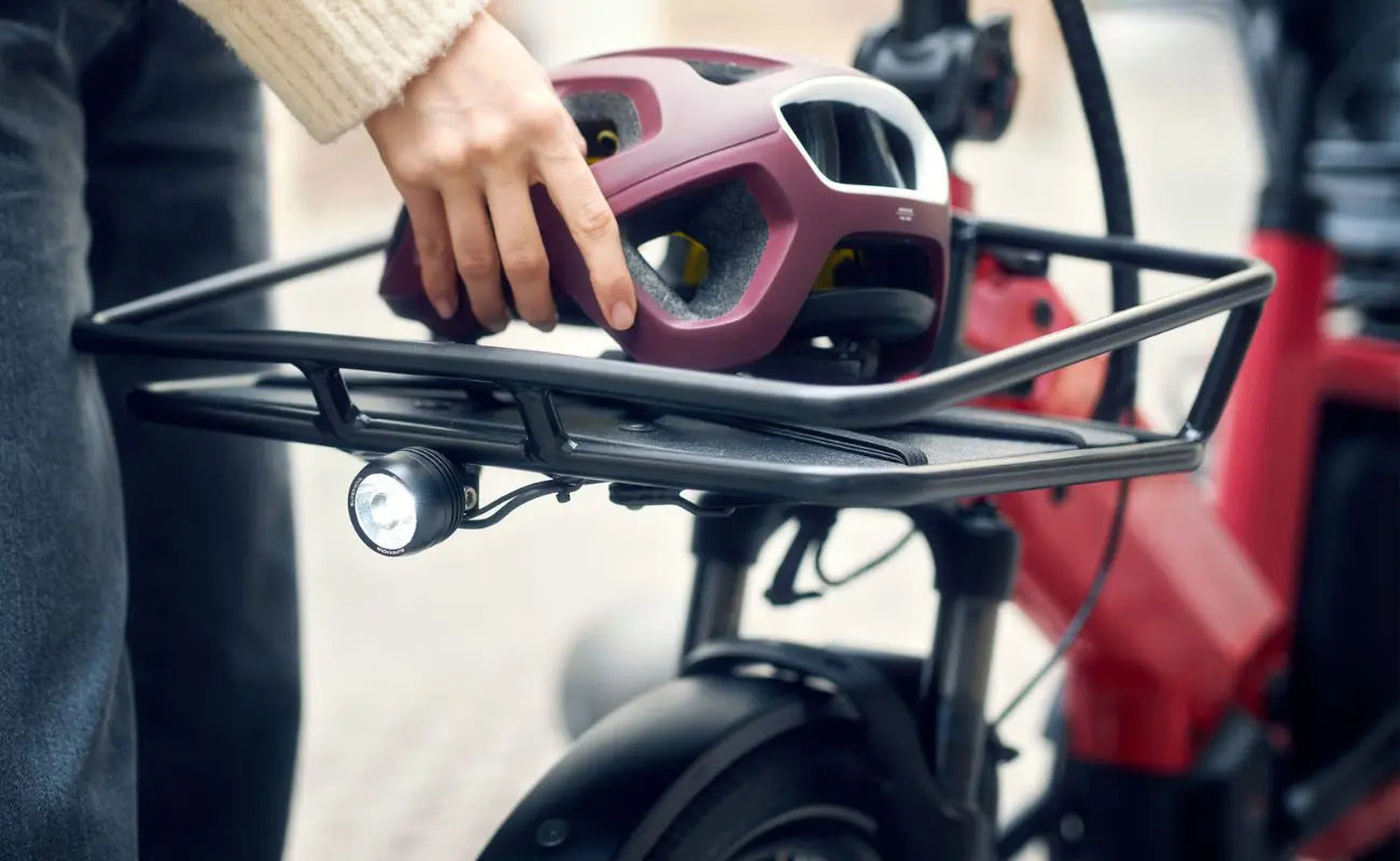 Riese & Müller Multitinker2 Vario front cargo carrier with helmet storage