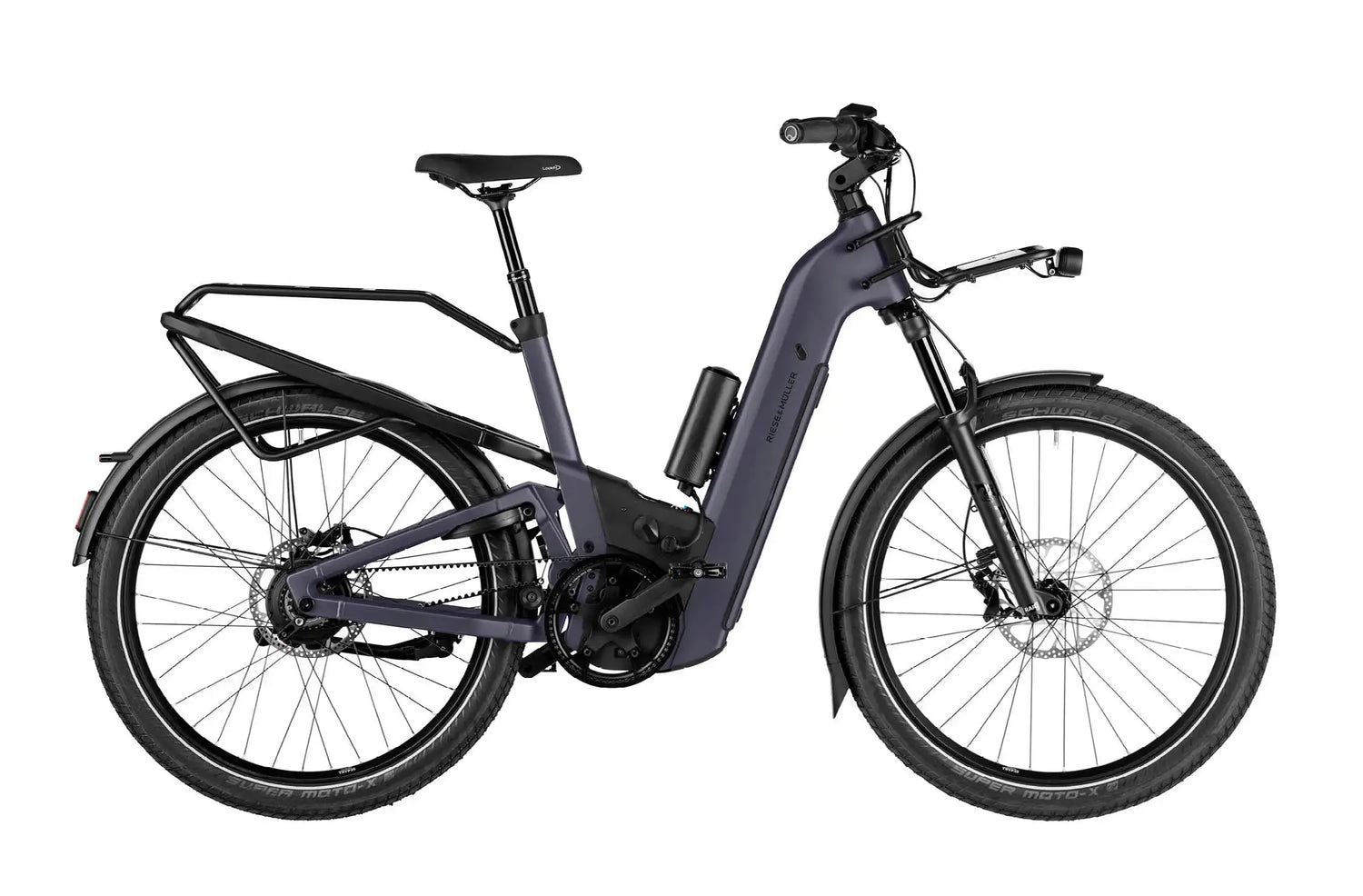 Riese & Müller Homage5 Vario Night E-Bike with PowerMore range extender and front carrier