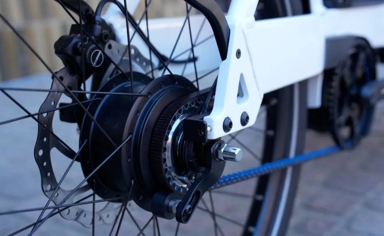 Riese & Müller Transporter2 65 Vario Enviolo hub and Gates belt drive detail