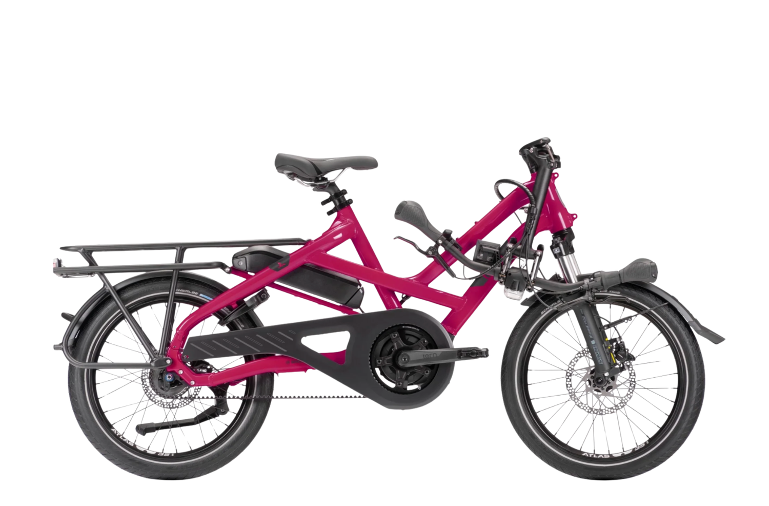 Tern HSD P5i Gen 2 Cargo EBike Dragon Fruit Folded handle bar