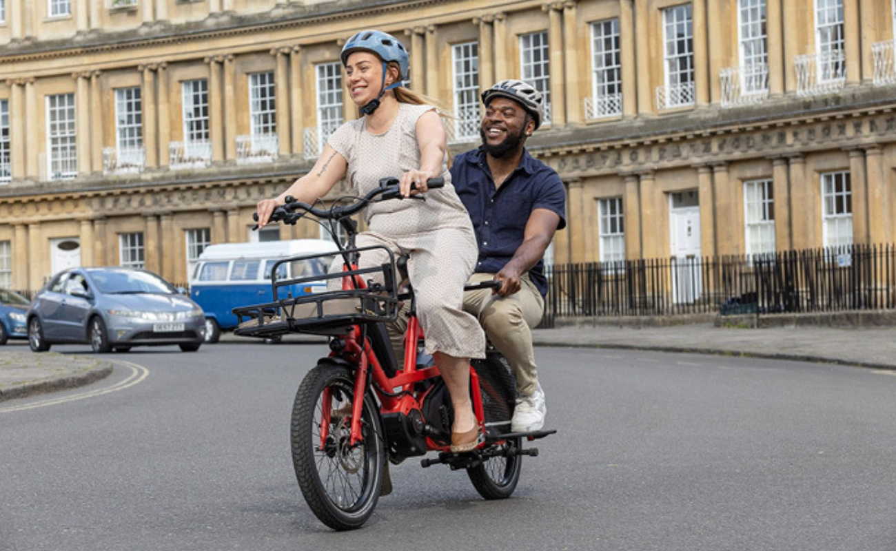 Tern Transporteur Rack installed and lifestyle shot | Electric Bikes Brisbane
