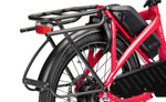 Bosch Performance Line mid-drive motor mounted in a red Tern HSD electric bike frame.