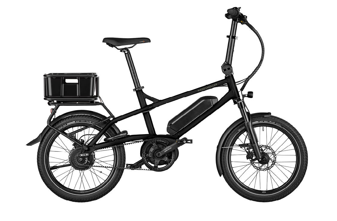 Riese & Müller Tinker2 EBike, Black with cargo box| Electric Bikes Brisbane