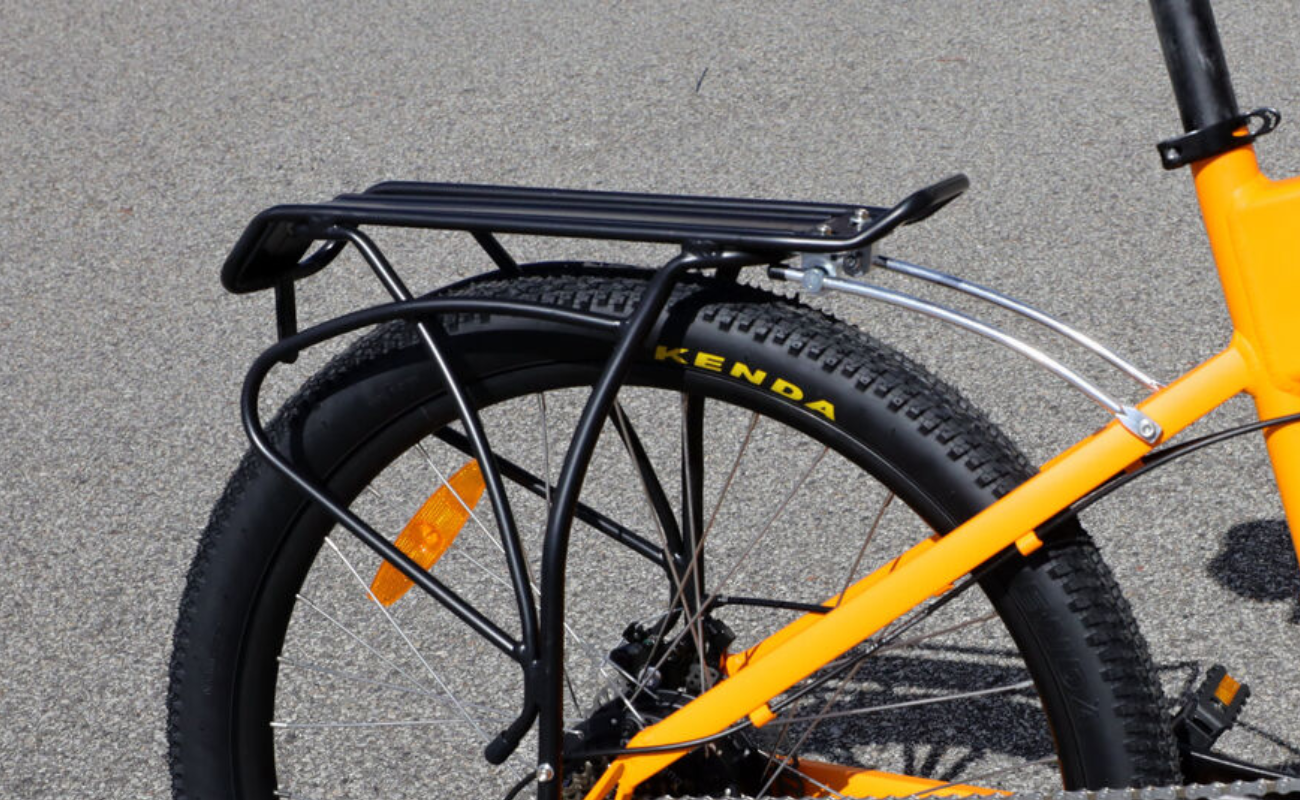 Touring Rear Rack -  Installed on Dyson 26" Folding ebike | Electric Bikes Brisbane