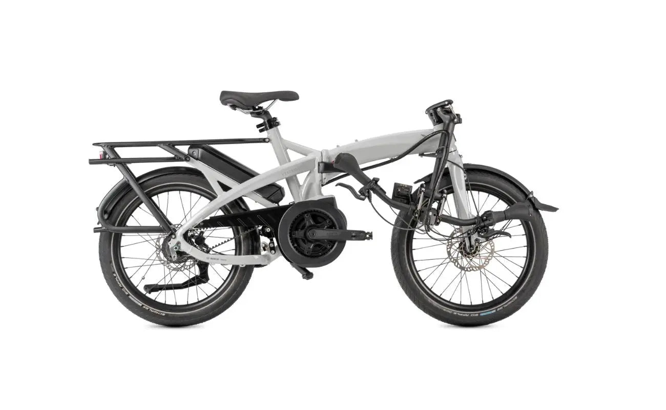 Tern Vektron P5i E-Bike 400Wh in Transit Grey Colour Variant Folded Handlebar | Electric Bikes Brisbane