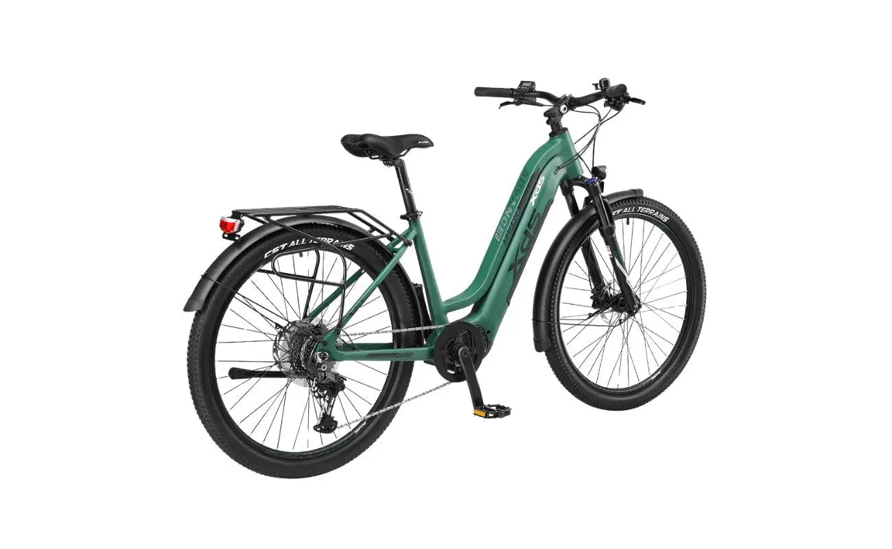 XDS Advance 600 Step-Thru E-Bike in Gloss Green Rear view | Electric Bikes Brisbane