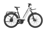 Riese & Muller Nevo3 GT Vario ebike, White w front carrier | Electric Bikes Brisbane